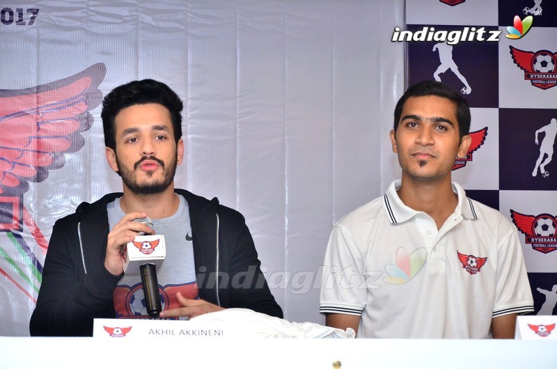 Akhil Announced As Brand Ambassador Of Hyd Football League