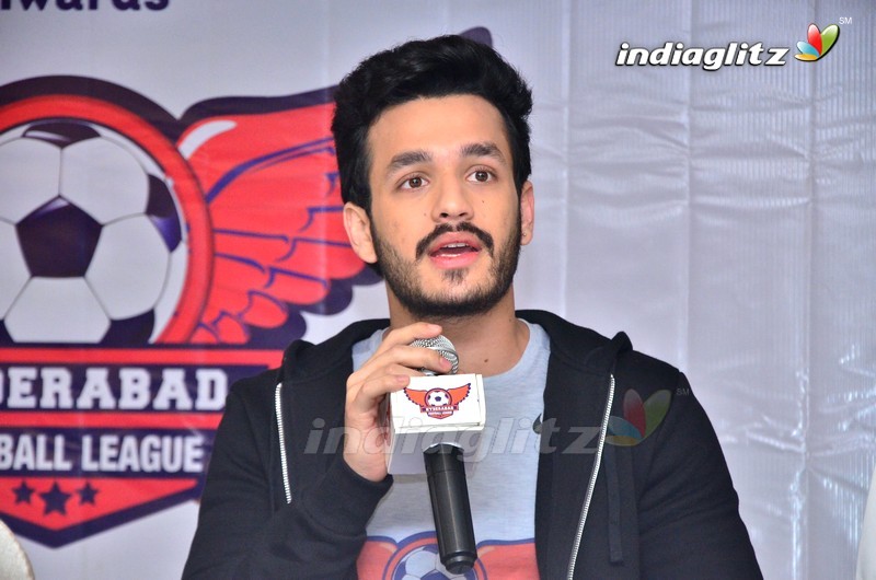 Akhil Announced As Brand Ambassador Of Hyd Football League