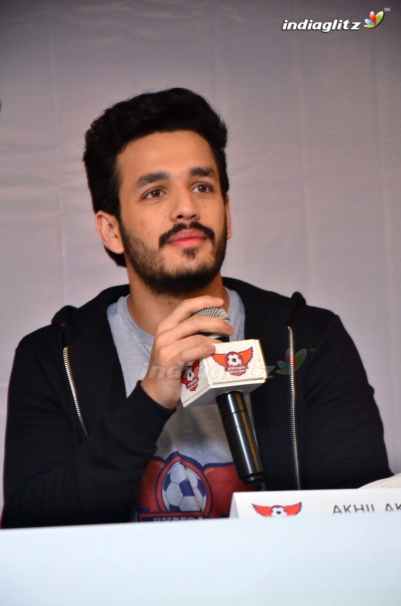 Akhil Announced As Brand Ambassador Of Hyd Football League