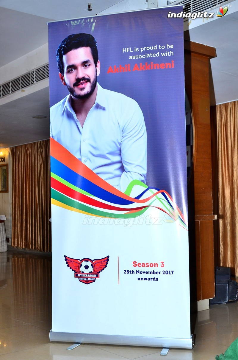 Akhil Announced As Brand Ambassador Of Hyd Football League