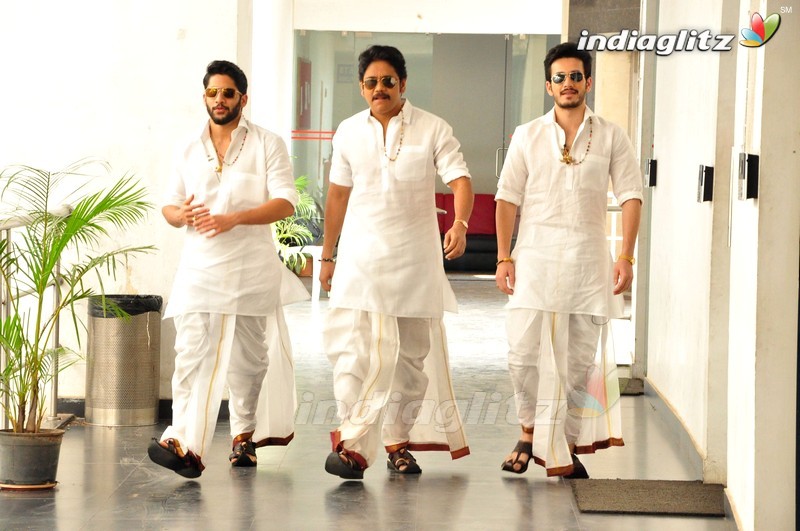 Akkineni Heroes Dhoti Style