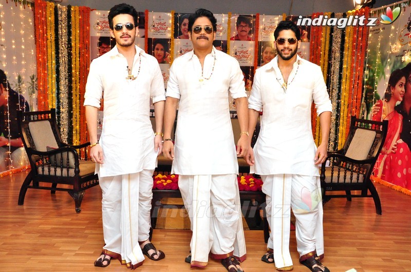 Akkineni Heroes Dhoti Style