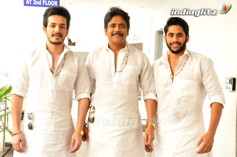 Akkineni Heroes Dhoti Style