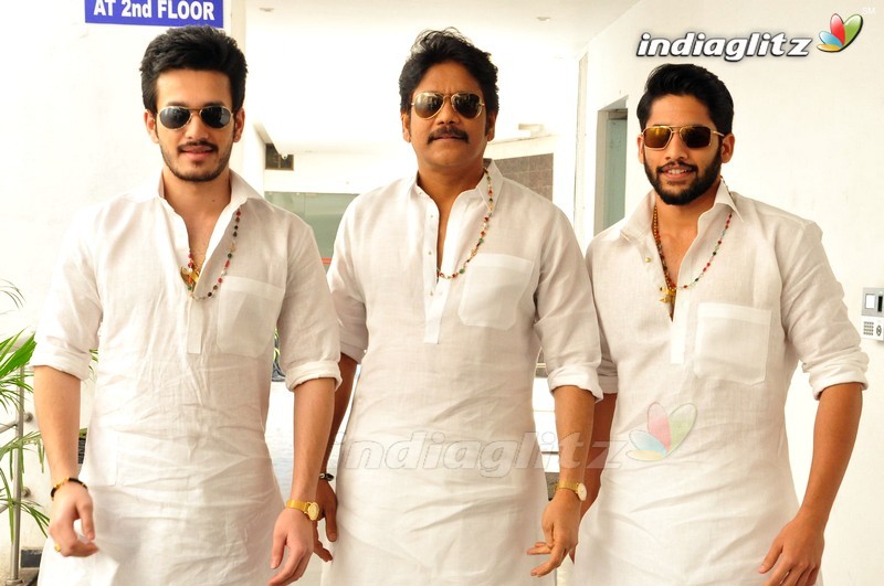 Akkineni Heroes Dhoti Style