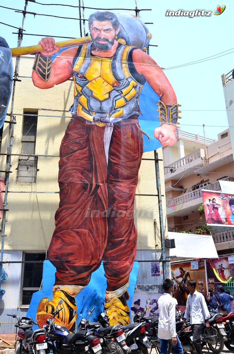 'Baahubali 2' Prabhas Fans Hungama at Sudarshan Theater, Hyd