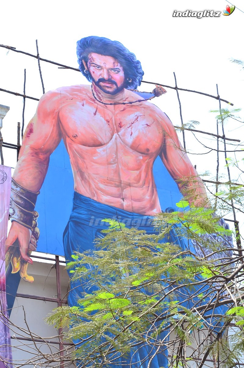 'Baahubali 2' Prabhas Fans Hungama at Sudarshan Theater, Hyd