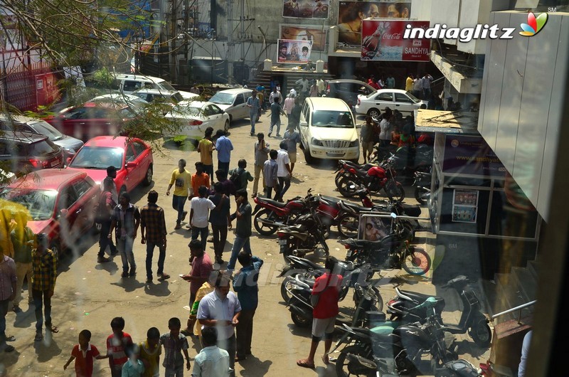 'Baahubali 2' Prabhas Fans Hungama at Sudarshan Theater, Hyd