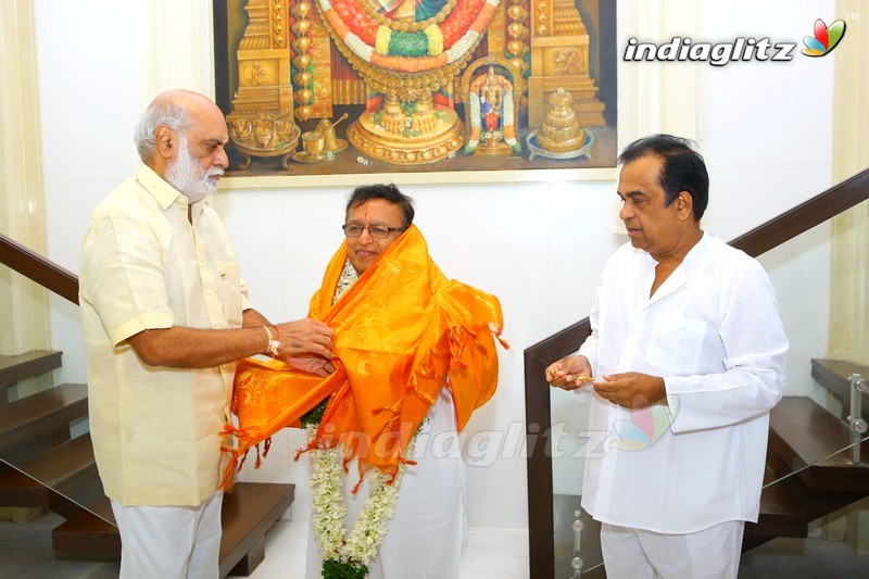 Brahmanandam felicitates acclaimed artiste BKS Varma