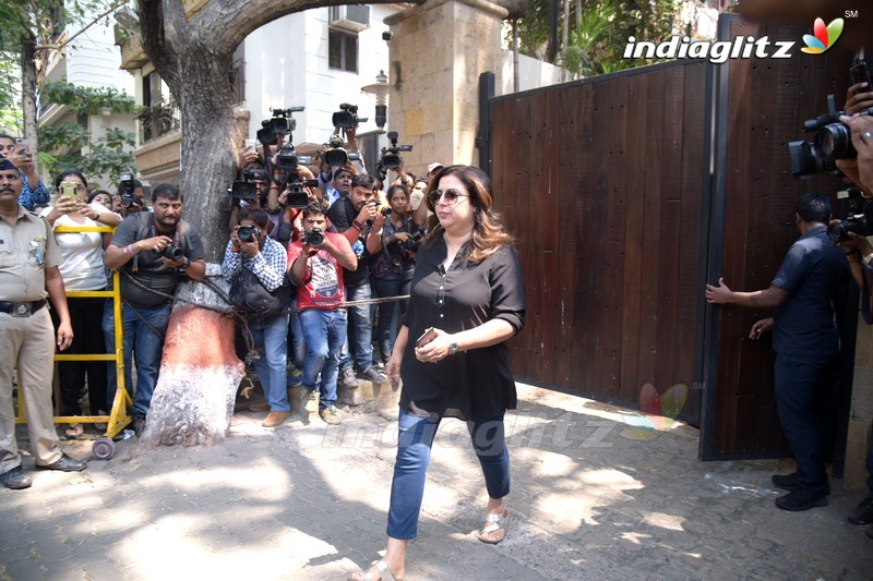 Celebs @ Anil Kapoor's House To Condole Sridevi's Death