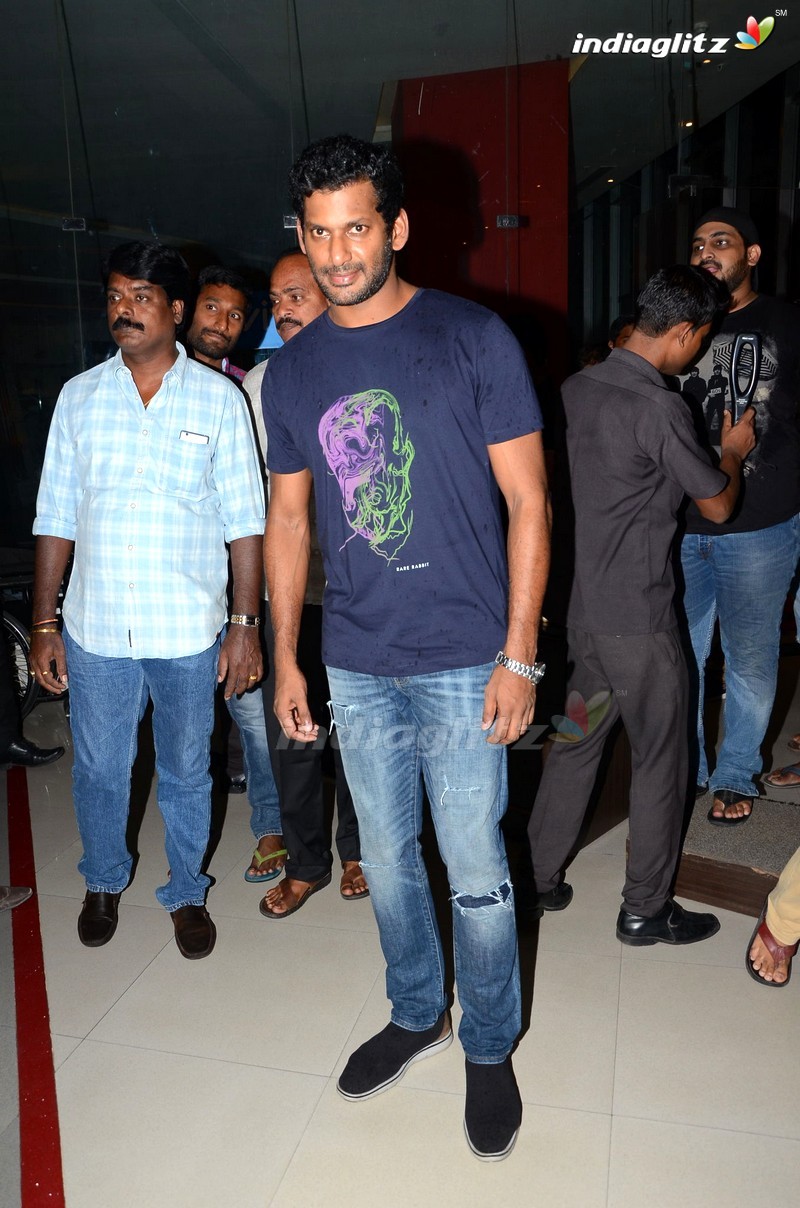 Celebs @ Abhimanyudu Movie Premiere Show