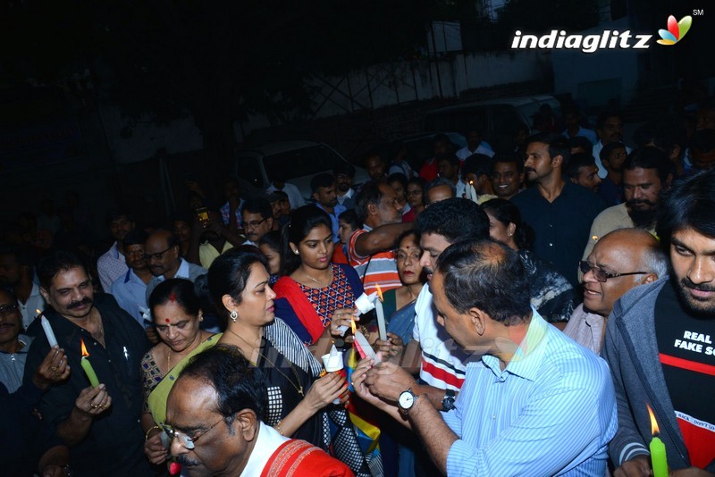 Telugu Film Industry 'Disha' Candle Rally