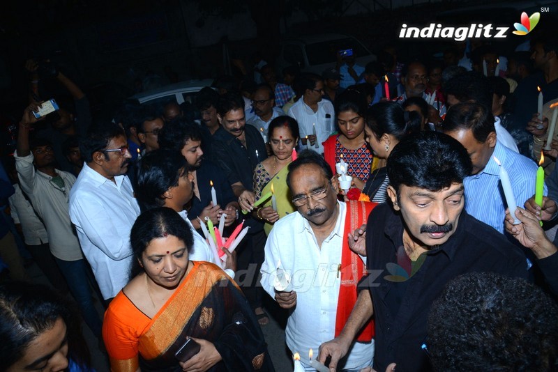 Telugu Film Industry 'Disha' Candle Rally