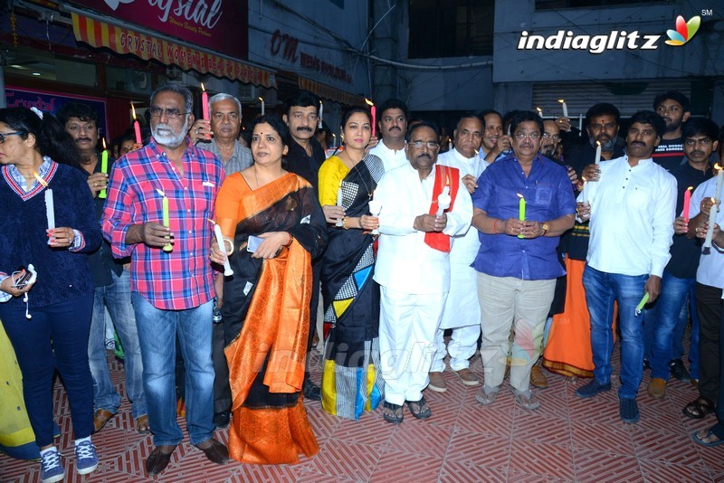 Telugu Film Industry 'Disha' Candle Rally