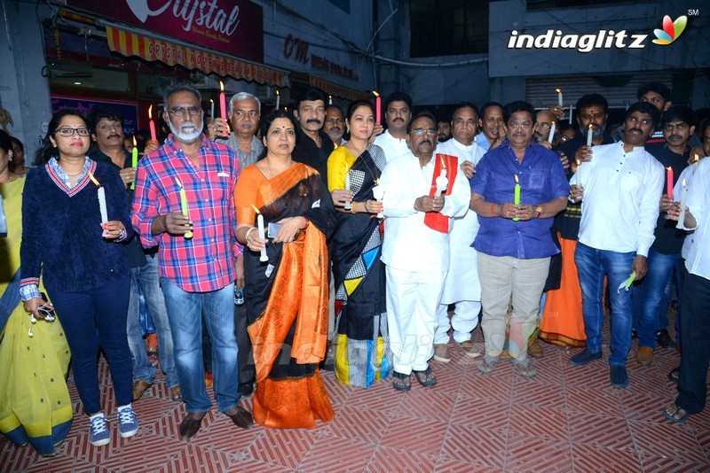 Telugu Film Industry 'Disha' Candle Rally