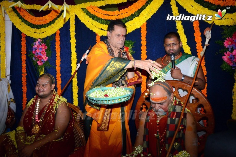 Celebs @ Sri Swaroopanandendra Saraswati Daiva Sannidhanam