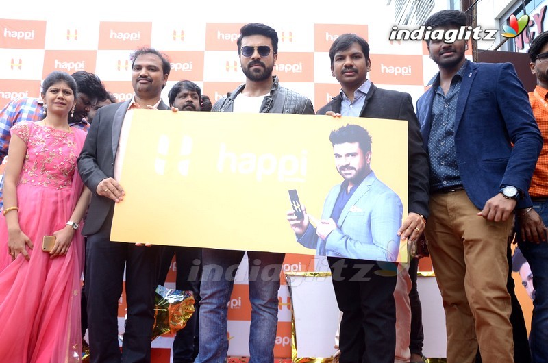 Ram Charan Launches Happi Mobiles Store at Chanda Nagar