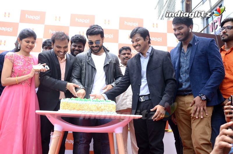 Ram Charan Launches Happi Mobiles Store at Chanda Nagar