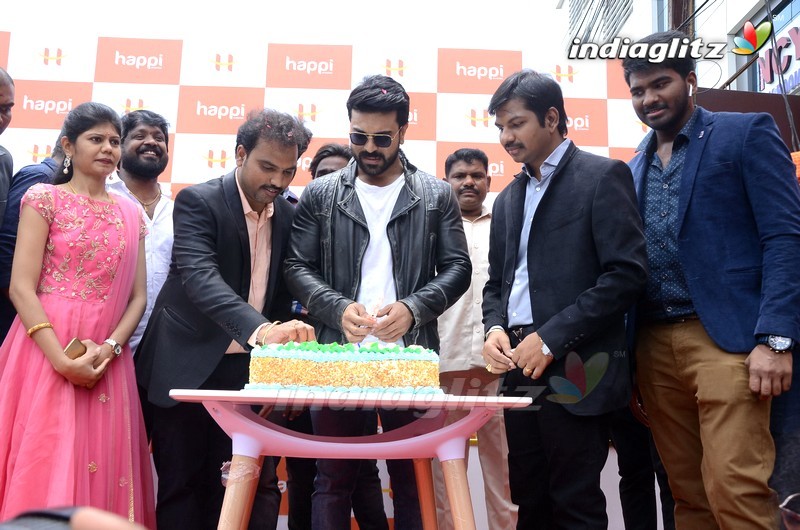 Ram Charan Launches Happi Mobiles Store at Chanda Nagar