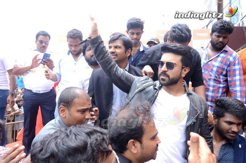 Ram Charan Launches Happi Mobiles Store at Chanda Nagar