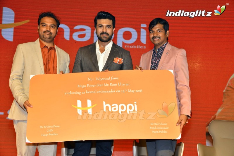 Happi Mobiles Brand Ambassador Ram Charan Press Meet