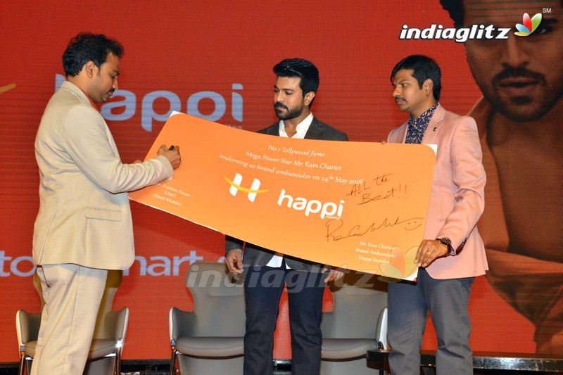 Happi Mobiles Brand Ambassador Ram Charan Press Meet