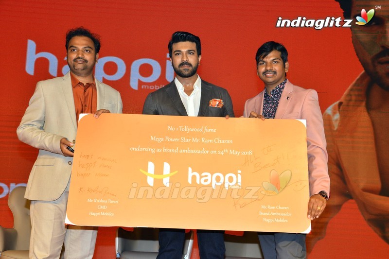 Happi Mobiles Brand Ambassador Ram Charan Press Meet