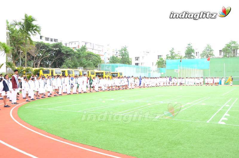 Ram Charan Celebrates Independence Day At Chirec School