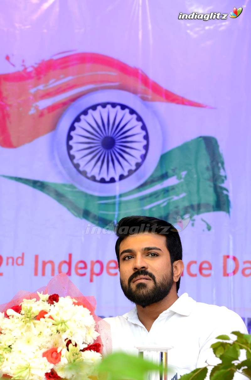 Ram Charan Celebrates Independence Day At Chirec School