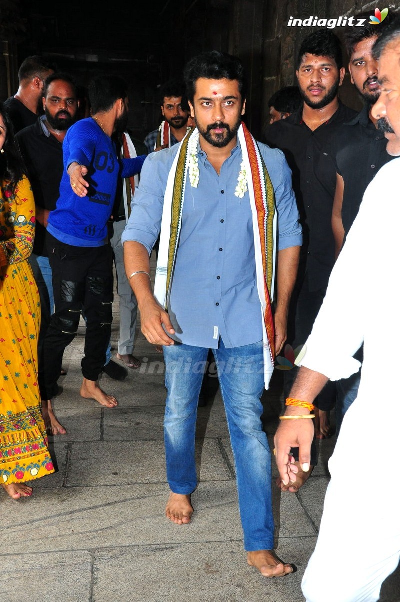 Suriya and Karthi Visit Simhachalam Temple