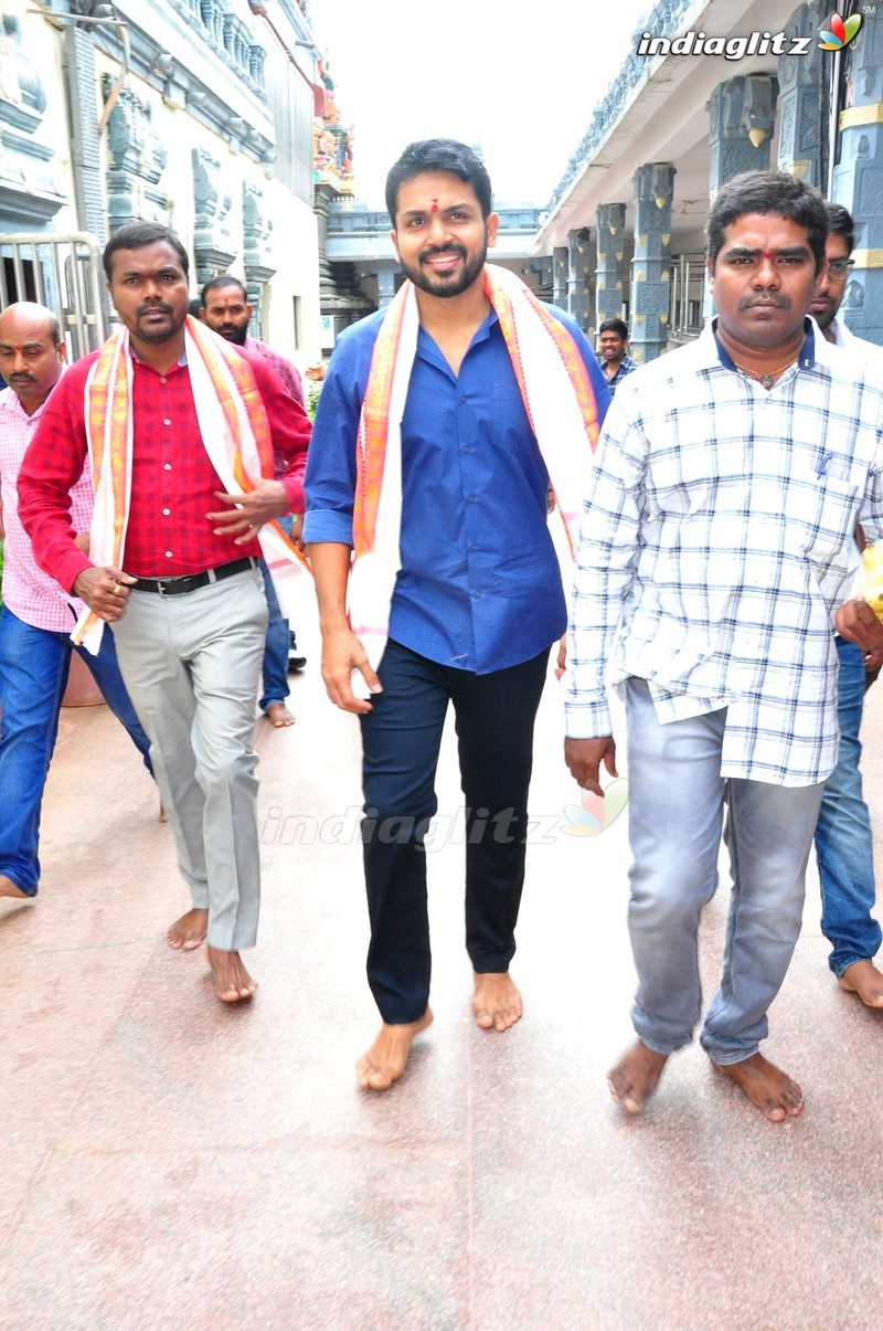 'Chinna Babu' Team @ Vijayawada Kanaka Durga Temple