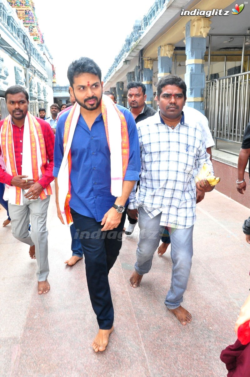 'Chinna Babu' Team @ Vijayawada Kanaka Durga Temple