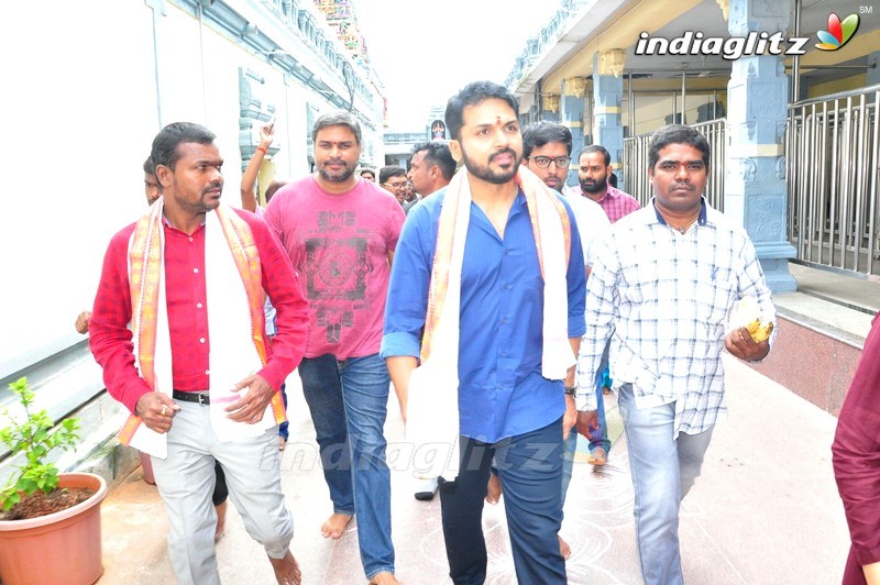 'Chinna Babu' Team @ Vijayawada Kanaka Durga Temple