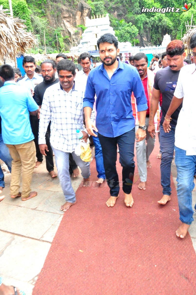 'Chinna Babu' Team @ Vijayawada Kanaka Durga Temple