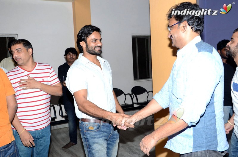 Chiranjeevi Watches 'Supreme' Movie @ Prasad Lab