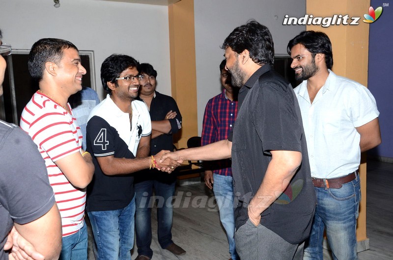 Chiranjeevi Watches 'Supreme' Movie @ Prasad Lab