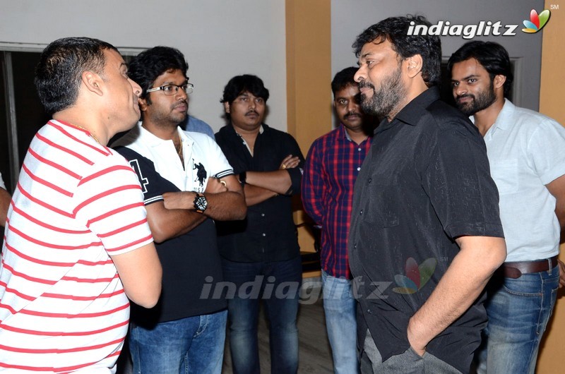 Chiranjeevi Watches 'Supreme' Movie @ Prasad Lab