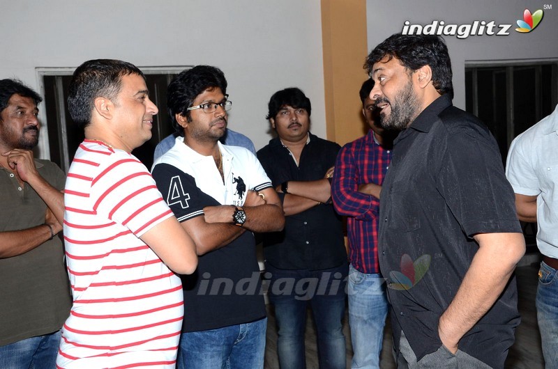 Chiranjeevi Watches 'Supreme' Movie @ Prasad Lab