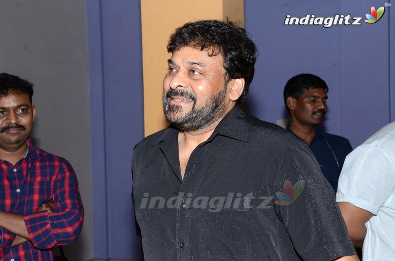 Chiranjeevi Watches 'Supreme' Movie @ Prasad Lab