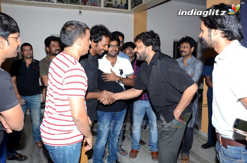 Chiranjeevi Watches 'Supreme' Movie @ Prasad Lab