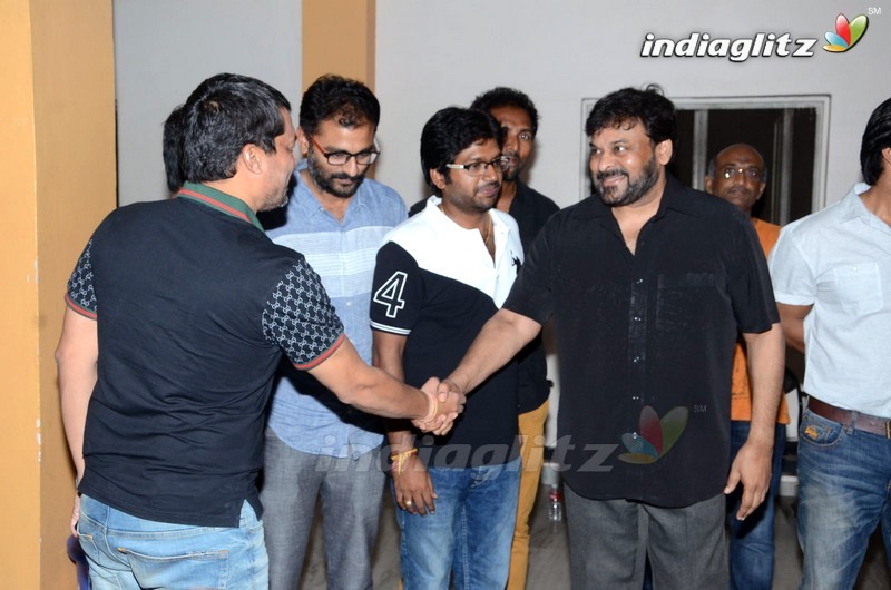 Chiranjeevi Watches 'Supreme' Movie @ Prasad Lab