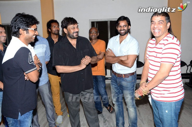 Chiranjeevi Watches 'Supreme' Movie @ Prasad Lab