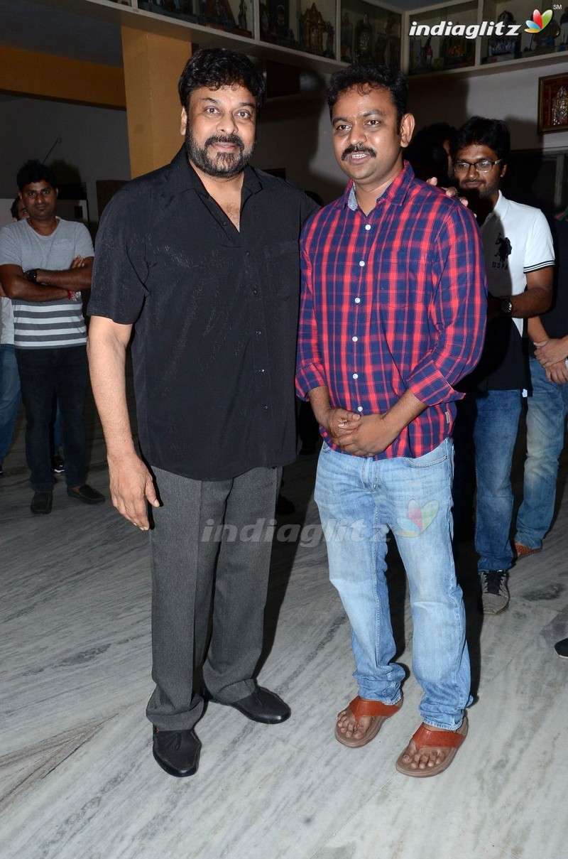 Chiranjeevi Watches 'Supreme' Movie @ Prasad Lab