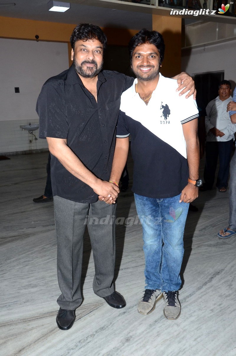 Chiranjeevi Watches 'Supreme' Movie @ Prasad Lab