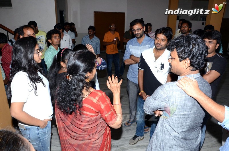 Chiranjeevi Watches 'Supreme' Movie @ Prasad Lab