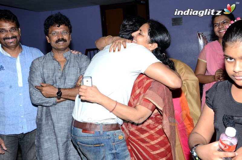 Chiranjeevi Watches 'Supreme' Movie @ Prasad Lab