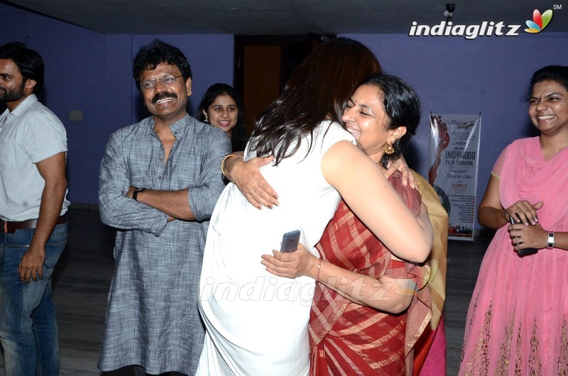 Chiranjeevi Watches 'Supreme' Movie @ Prasad Lab