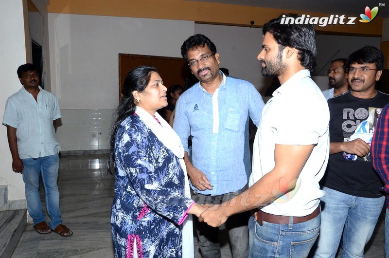 Chiranjeevi Watches 'Supreme' Movie @ Prasad Lab