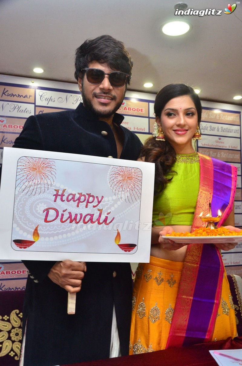 Sundeep Kishan & Mehreen @ Designer Shravan Kumar Diwali Collections Show