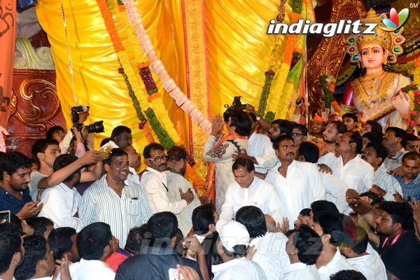 'Dictator' Song Launch At Khairatabad Ganesha Idol