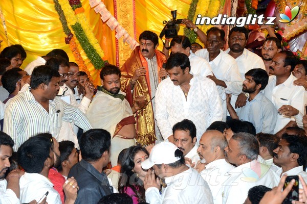 'Dictator' Song Launch At Khairatabad Ganesha Idol